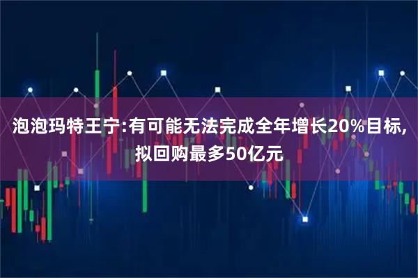 泡泡玛特王宁:有可能无法完成全年增长20%目标,拟回购最多50亿元